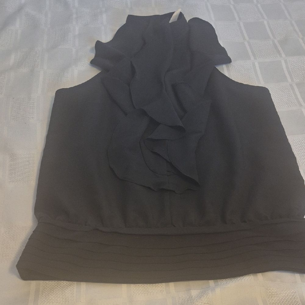 Adiva Black Ruffled Halter Top - Picture 15 of 16